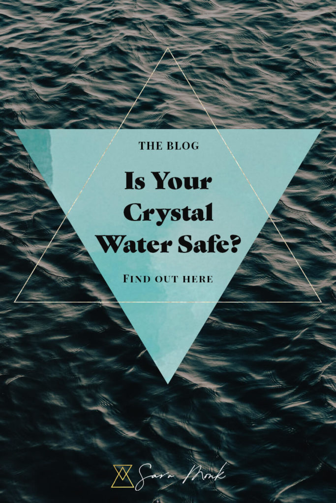 Not all crystals are water safe. Depending on the crystal, water can cause your crystals to dissolve, break, oxidize, and even become toxic. Learn how to know if a crystal is water safe inside this post. #crystalhealing #watersafecrystals #stonesandcrystals #crystalsandstones #crystalelixirs #crystalbath