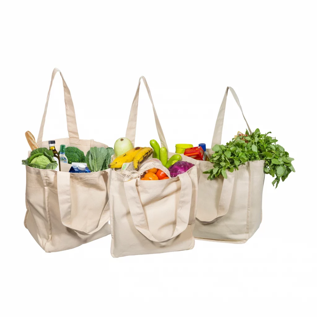 Organic Cotton Tote Bags, Plastic-Free.